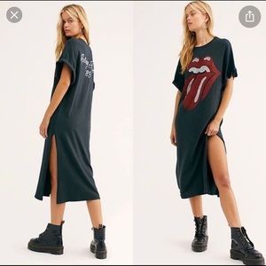 daydreamer: rolling stones dress with suits on sides